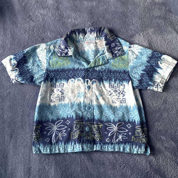 3T toddler boys short sleeved button down shirt - Picture 1 of 3